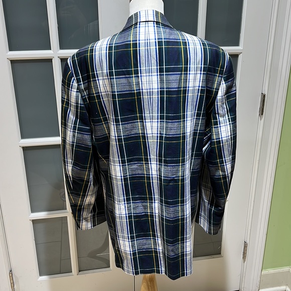 Green and cream made in the USA plaid blazer Tommy Hilfiger 50 - Picture 8 of 10